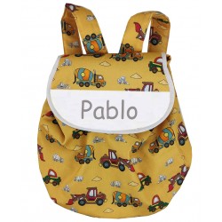 Mochila infantil niño excavadora