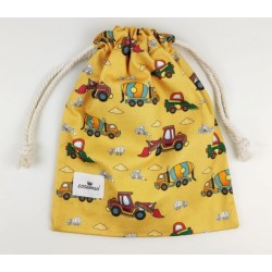 bolsa merienda personalizada niño niña excavadora