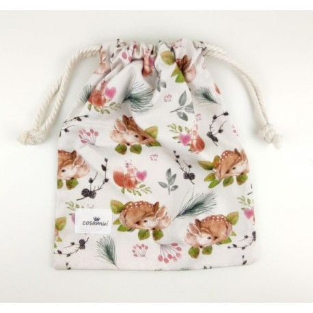 bolsa merienda colegio niño niña ciervos