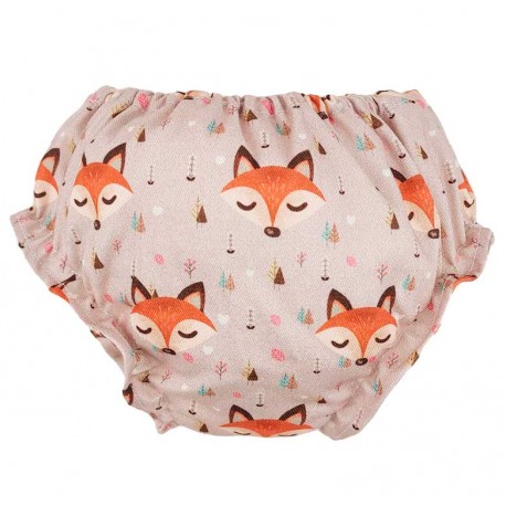 cubrepañal braguita bebé zorro