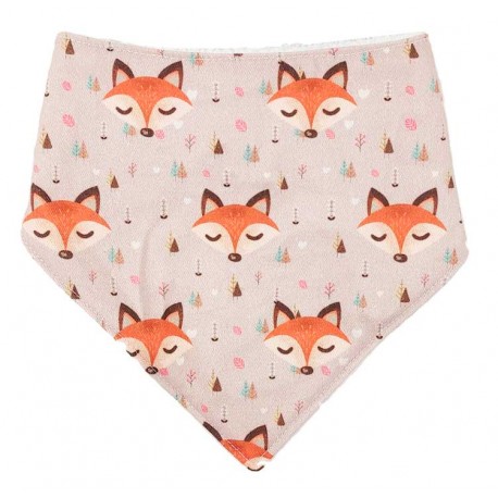 Bandana para bebé algodón zorro