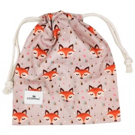 bolsa merienda escuela infantil personalizada zorros