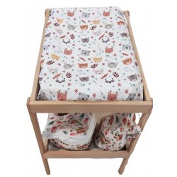Funda cambiador bebe 80x50 animales bosque