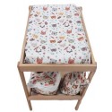 Funda cambiador bebe 80x50 animales bosque