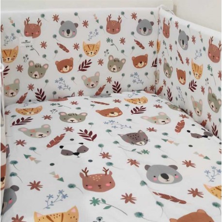 Funda Nórdica cuna animales bosque