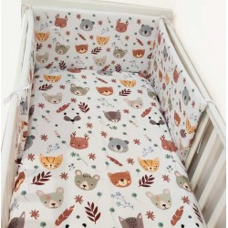 Sábana cuna bebé animales del bosque