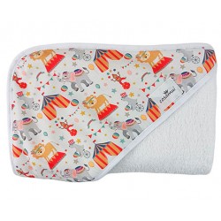 Toalla capa de baño recien nacido circo